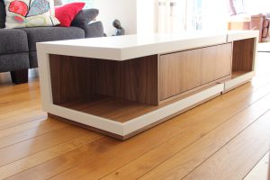 Blokvorm architectuur meubel ontwerp salontafel