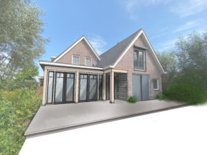 Ontwerp uitbouw landelijk gelegen villa